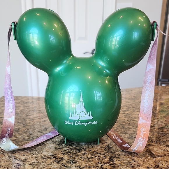Disney World Green Mickey‎ Balloon Popcorn Bucket - Picture 1 of 5